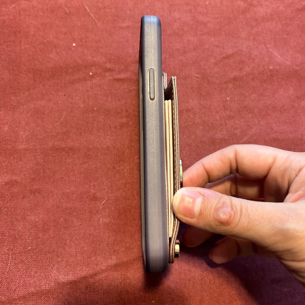 Lameeku Rose Gold Wallet iPhone 12 Case - Picture 2 of 5